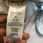 Jessica Simpson  Light Blue Striped One Piece Swimsuit SIZE XL Photo 5