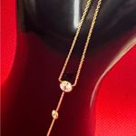 14k Gold Cz Drop Necklace Photo 3
