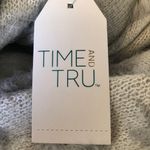 Time & Tru Womens Cardigan Size Large 12-14 Eyelash Knit Silver Grey New Photo 9