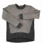 Athleta Charcoal Heather Gray Madera Sweatshirt Wool Cable Knit Sz Medium Photo 1