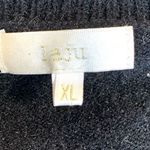 Laju Black White Star Sleeve Pattern Crewneck Knit Pullover Sweater XL Spacecore Black Photo 3