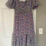ASTR  The Label Lavender Floral Ruffle Midi Dress Photo 0