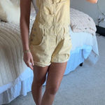 Free People  Ziggy Yellow Shortalls  Photo 0