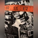 Moon Collection  Black and White Newspaper Print Skirt Photo 6