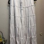 INC  Int. Concepts Boho Style White Crochet Maxi Skirt Photo 0