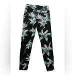 Salomon Women's Mantra Tech Leggings Size M Floral Black Blue White Activewear Photo 2
