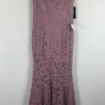 Lulus NWT  Swept Up Maeve Pink Lace Off-the-Shoulder Mermaid Maxi Dress Medium Photo 0