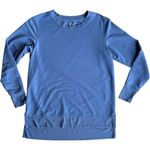 MTA Sport Legging Friendly Fleece Crewneck Sweatshirt Thumbholes Periwinkle Blue Medium Photo 7