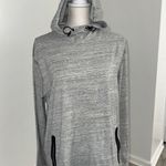 American Eagle  Flex Heather Gray Cowl Neck Hoodie Men’s Size M Zip Pockets Photo 4