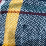 Plaid blue and yellow infinite scarf Photo 3