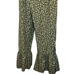 B.O.G. Collective Women's Size Medium Floral Smocked Flared Boho Jumpsuit Green Photo 4