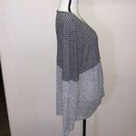 Pink Clover  gray striped bottom tie blouse Photo 3