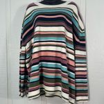Caslon  Women’s Multicolored Striped Crew Neck Sweater Size 4X NWT Photo 0