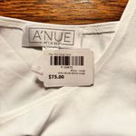 A'nue Thin Strap Tank Stretchy White Women's Size L Made in USA NWT Size L Photo 3