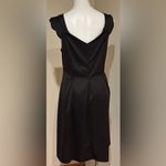 Monteau Black V Neck A Line Dress Pull Over Sleeveless Scalloped Straps Sz 3X Photo 2