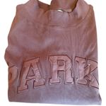 PARKE  Ribbed Varsity Mockneck Pullover in Mocha Photo 6