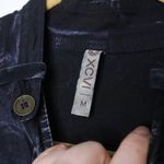 XCVI  Full Zip Stonewashed Jacket Ruched 3/4 Sleeve Rib Panel Grey Blue Women's M Photo 6