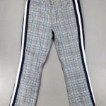 Mother Jeans The Insider Ankle Flare 30 Happy People Read Drink Coffee Plaid Brown Photo 0