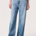 Rag and Bone  Logan Wide Leg Jeans Light Tone Linen High Rise 90s Y2K Sz 32 Photo 1