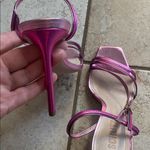 Schutz  Luna High-Heel Metallic Strappy Sandals Ruby Pink Photo 7
