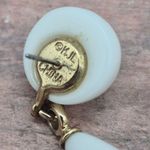 KJL Kenneth Jay Lane Retro Lucite White Teardrop Dangle Earrings Statement 2.5" Photo 5