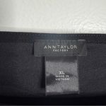 Ann Taylor  Black 3/4 Sleeve Top With Crochet Bell Cuff Sleeve Side Slit XL Photo 2