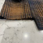 Mystree NEW  Womens Plaid Shirt‎ Jacket Shacket Brown Blue Hooded Size Large Photo 9