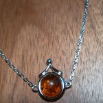 Baltic Amber Round Stone Sterling Silver Bracelet (6 Inch) Photo 5