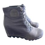 Sorel PDX Wedge Ankle Boots Canvas Lea Lace Up Size 9 Photo 6