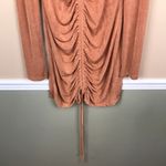 Princess Polly NWT  Women’s Carley Long Sleeve Deep V-Neck Cinched Mini Dress Photo 2