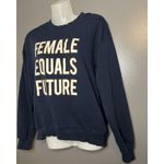 H&M  Divided Sweatshirt Womens Small Navy Female Equals Future Graphic Crewneck Photo 2