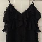 Zimmermann Textured Slip Dress Black Appliqué V Neck Wedding Goth Size 0 US 4 Photo 5