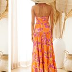 NWT Runway The Label Orchid Maxi Dress in Orange Floral Size XL Photo 9