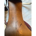 AK Anne Klein Burgundy Leather Ankle Strap Heel Pumps Shoes Women's Size 9M Red Photo 2