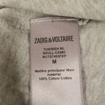 Zadig & Voltaire 💕💕 Tunisien Skull Long Sleeve T-Shirt - Gris Chine Gray M NWT Photo 11