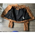 Forever 21  Women's Brown Faux Suede Moto‎ Biker Jacket Size Medium Photo 5