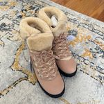 J.Crew Nordic Lace Up Fur Lined Boots - Bronzed Clay Color Size 9 NEW Photo 3