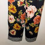 Johnny Was Floral Border Split Pants Blue size XS Boho Chic elastic waist š Photo 6