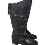 Corral Tooled Black Leather Round Toe Cowgirl Boots Western Zip Up Back Size 8.5 Photo 0
