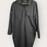 Ralph Lauren LRL sz 1X Ponte Knit Long Sleeve Button Shirt Tunic Dress Stretch Photo 0
