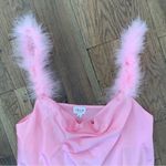 Le lis  Pink Chic Camisole Faux Fur Top Size Large Photo 2