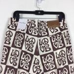 NWT House Of Sunny All You Need Is Love Peace Sign 70s Flare Pant Size 8 Vintage Brown Photo 12