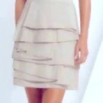 BCBGMAXAZRIA | Smoke Grey Tiered Layered Formal Mini Skirt Size 4 Small S Photo 0