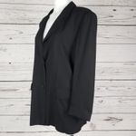 Max Mara 2-Button Solid Black Black Blazer Jacket Women's Size 8 Photo 6