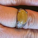 Yellow Aventurine S925 silver ring size 7.5 Photo 8
