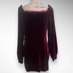 ROMANTIC HUT Women's Burgundy Velvet Long Sleeve Body Con Dress Medium‎ | EUC Photo 6
