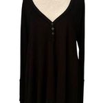 Free People We the Free () black oversize henley top size S Photo 0