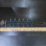 Vintage Kachina Mask Faux Turquoise Southwestern Style Squash Blossom Necklace Photo 7