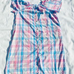 Medium Vintage Tommies nightgown pastel plaid, checkered pattern. White Photo 0