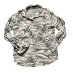 Sanctuary  White & Gray Camouflage Button Down Shirt L Photo 0